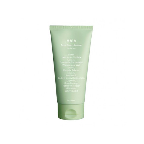 Abib Acne Foam Cleanser Heartleaf Foam – 150ml acne‑prone skin cleanser bottle